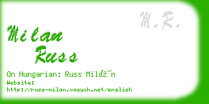 milan russ business card